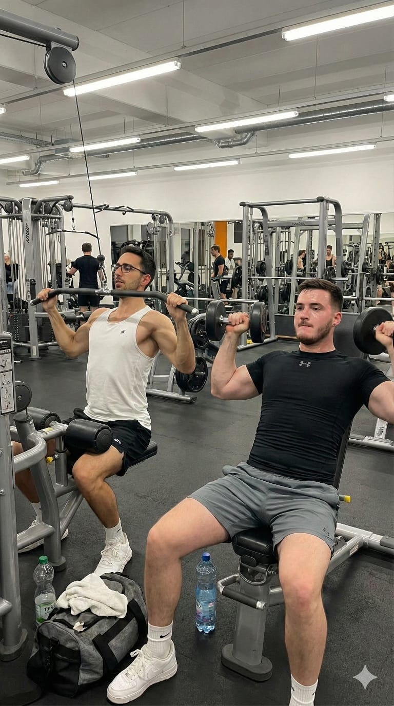 Gründer von Creatin24 – zwei Trainingspartner und Kraftsportler