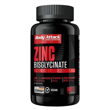 Body Attack Zink Bisglycinate 90 Kapseln