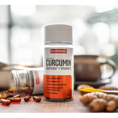 Nutrend Curcumin + Bioperine + Vitamin D, 60 Kapseln