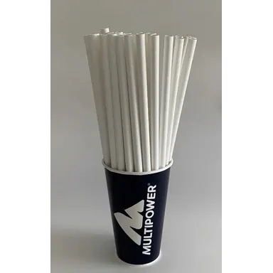 Multipower Trinkhalme Papier 500 Stück/Beutel
